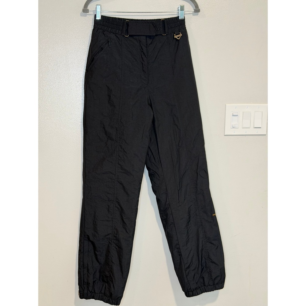 Vintage Fera Skiwear Womens Black Insulated Snow Pants High Waist Ski Pants 10